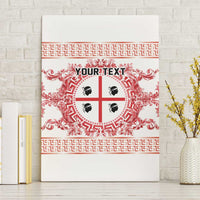 Personalized Italy Sardinia Canvas Wall Art Baroque Motif