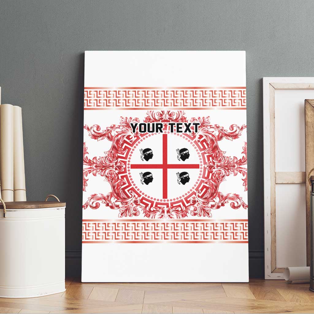 Personalized Italy Sardinia Canvas Wall Art Baroque Motif