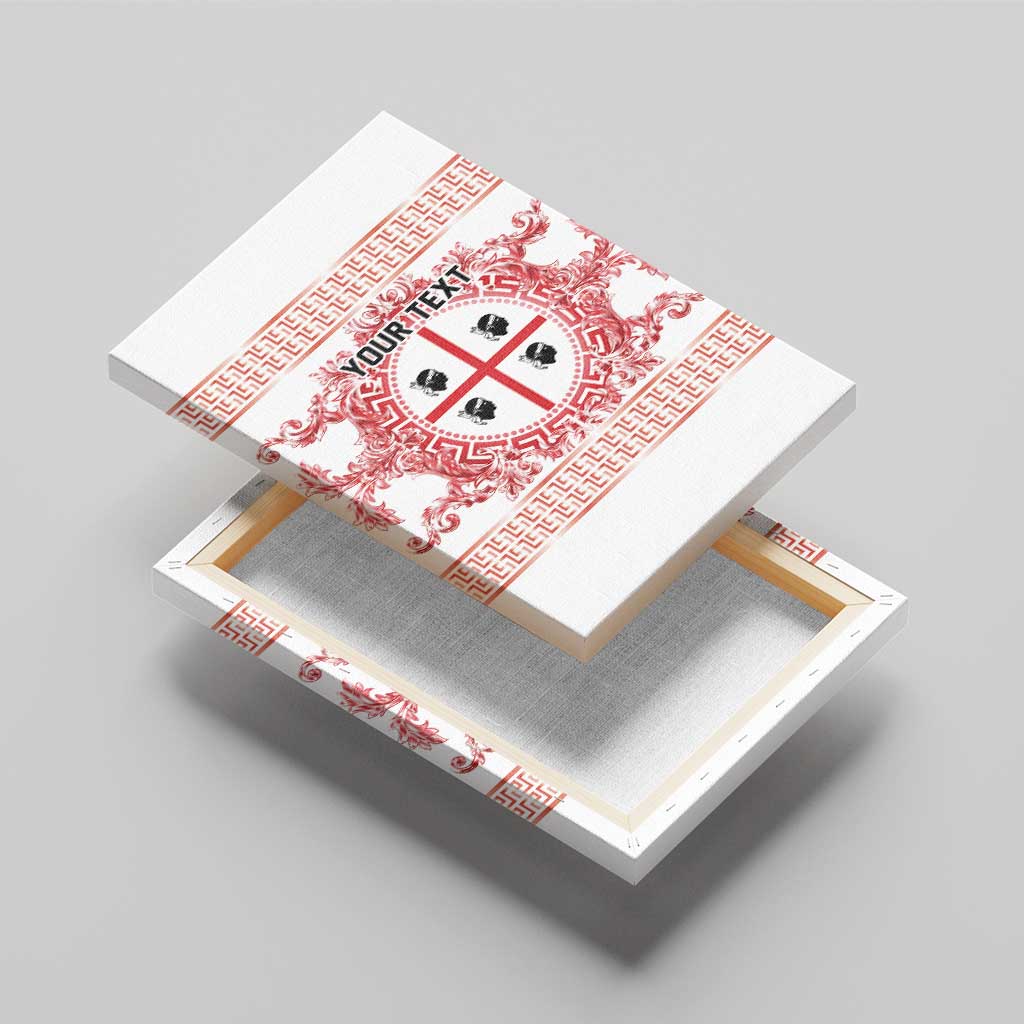 Personalized Italy Sardinia Canvas Wall Art Baroque Motif