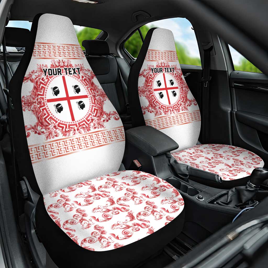 Personalized Italy Sardinia Car Seat Cover Baroque Motif
