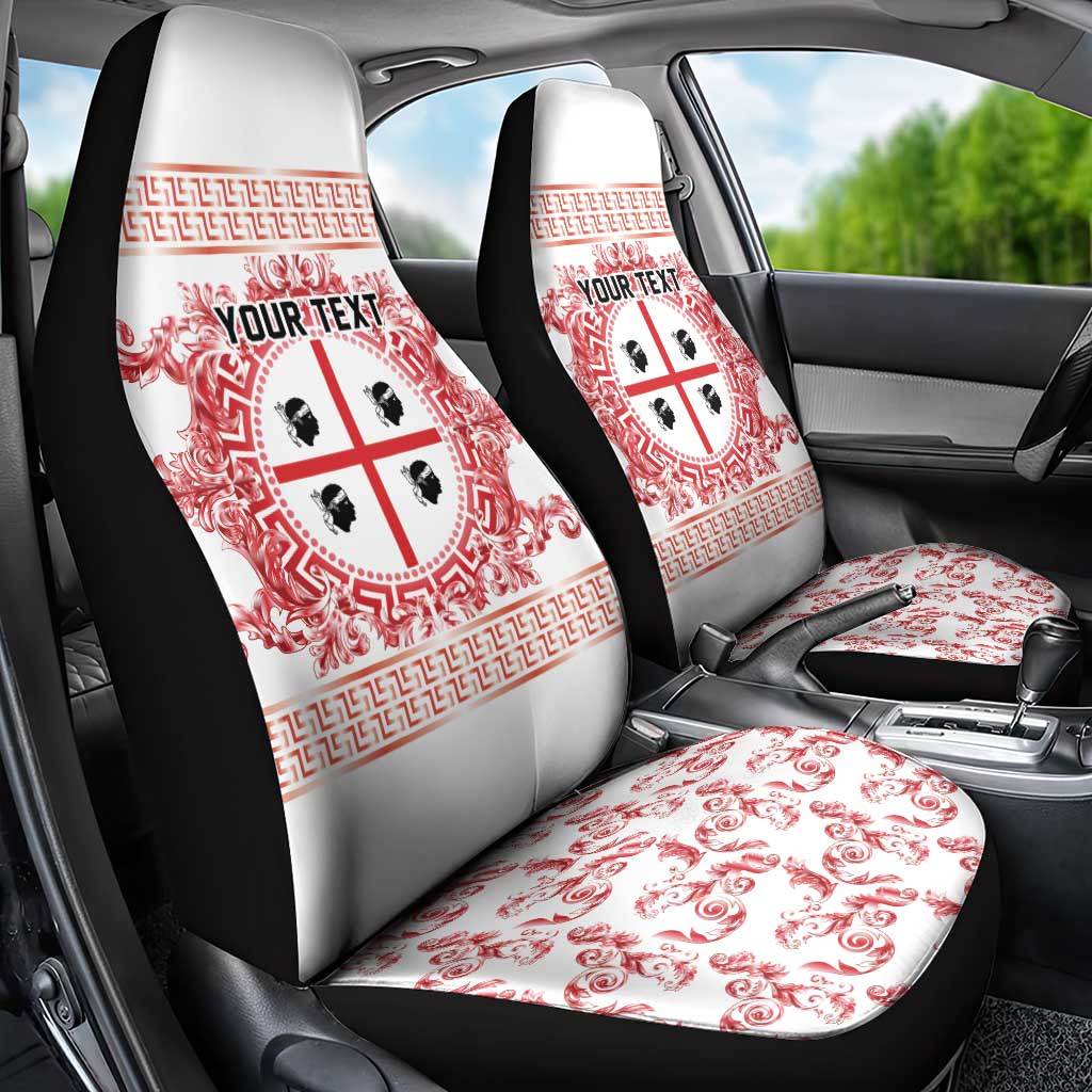 Personalized Italy Sardinia Car Seat Cover Baroque Motif