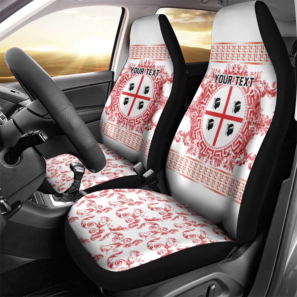 Personalized Italy Sardinia Car Seat Cover Baroque Motif
