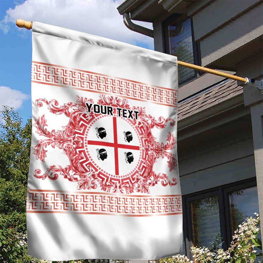 Personalized Italy Sardinia Garden Flag Baroque Motif