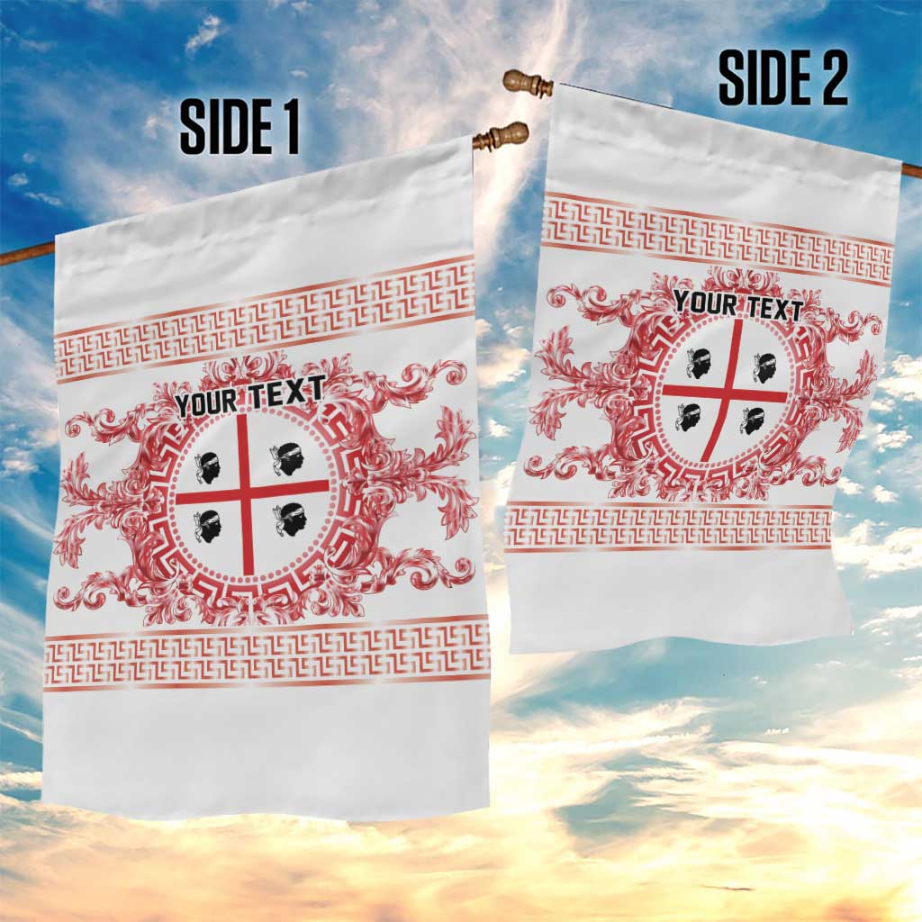 Personalized Italy Sardinia Garden Flag Baroque Motif