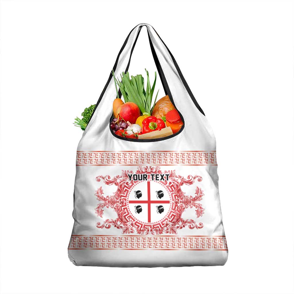 Personalized Italy Sardinia Grocery Bag Baroque Motif