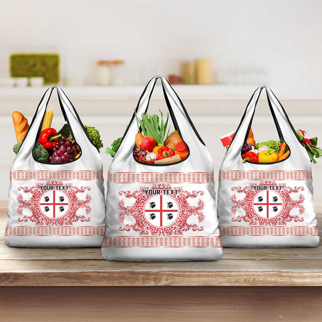 Personalized Italy Sardinia Grocery Bag Baroque Motif