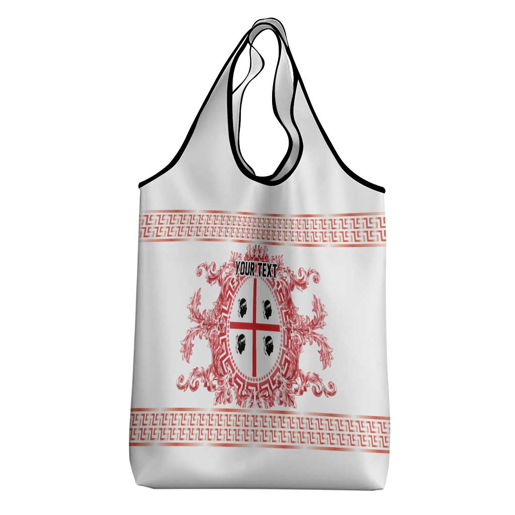 Personalized Italy Sardinia Grocery Bag Baroque Motif