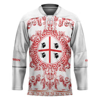 Personalized Italy Sardinia Hockey Jersey Baroque Motif