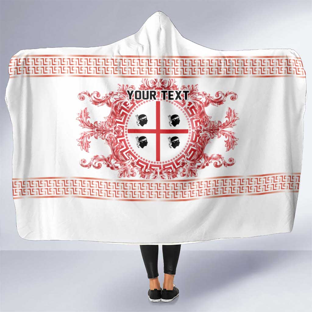 Personalized Italy Sardinia Hooded Blanket Baroque Motif
