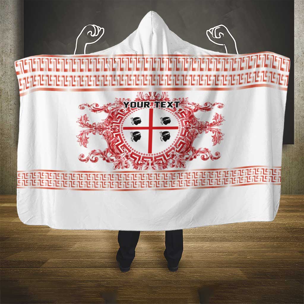 Personalized Italy Sardinia Hooded Blanket Baroque Motif