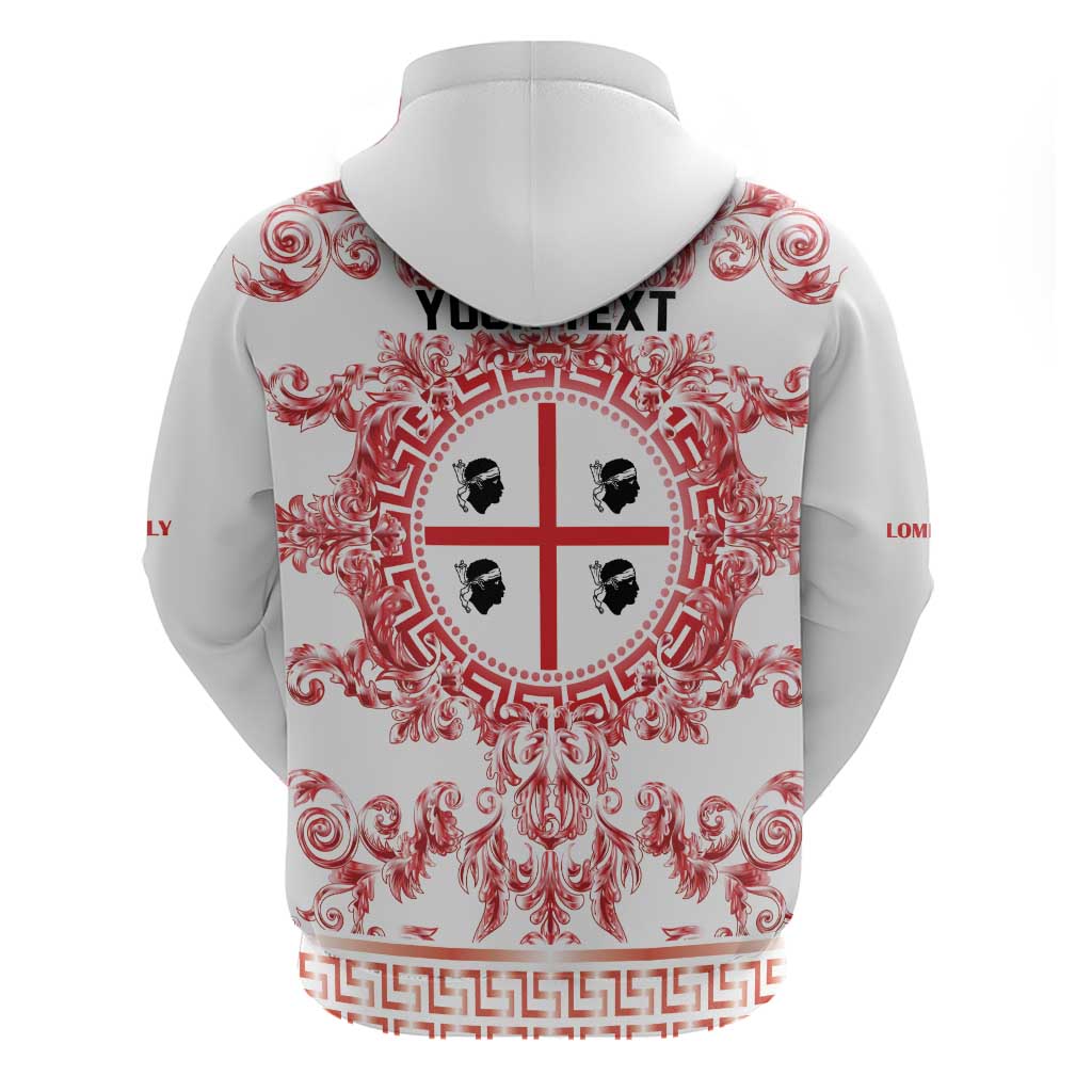 Personalized Italy Sardinia Hoodie Baroque Motif