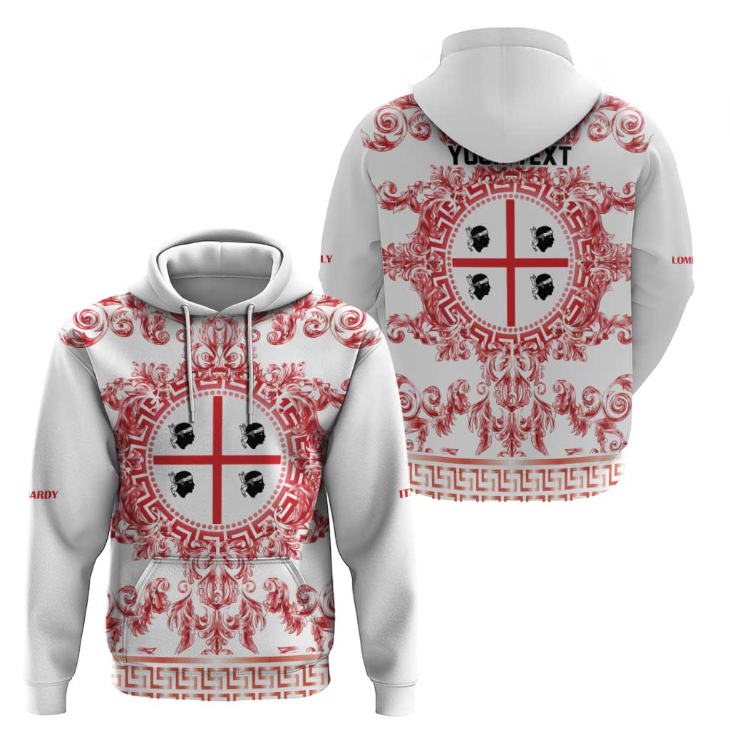 Personalized Italy Sardinia Hoodie Baroque Motif