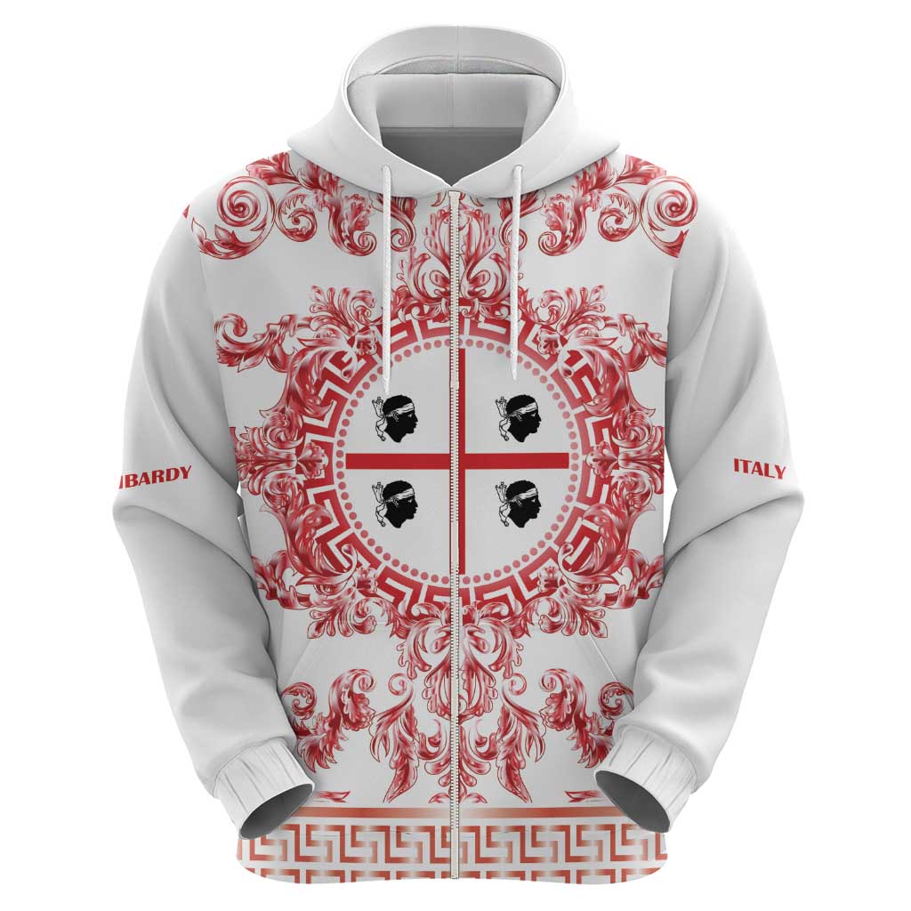 Personalized Italy Sardinia Hoodie Baroque Motif