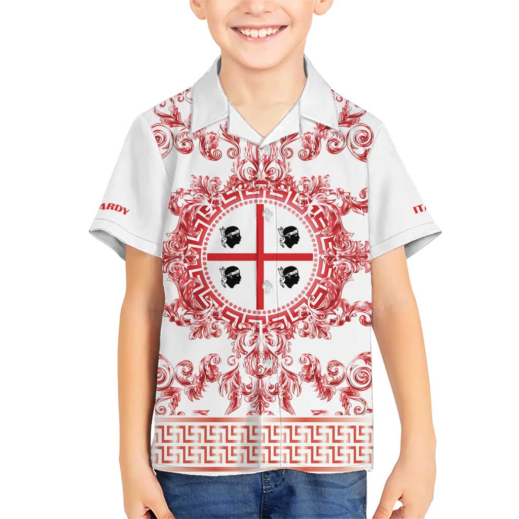 Personalized Italy Sardinia Kid Hawaiian Shirt Baroque Motif