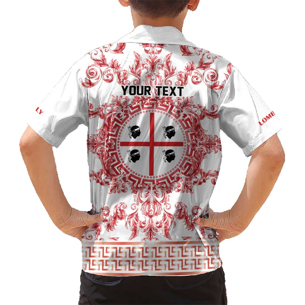 Personalized Italy Sardinia Kid Hawaiian Shirt Baroque Motif