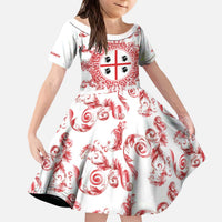 Personalized Italy Sardinia Kid Short Sleeve Dress Baroque Motif