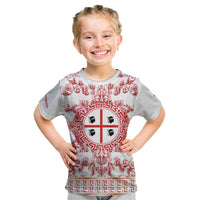 Personalized Italy Sardinia Kid T Shirt Baroque Motif