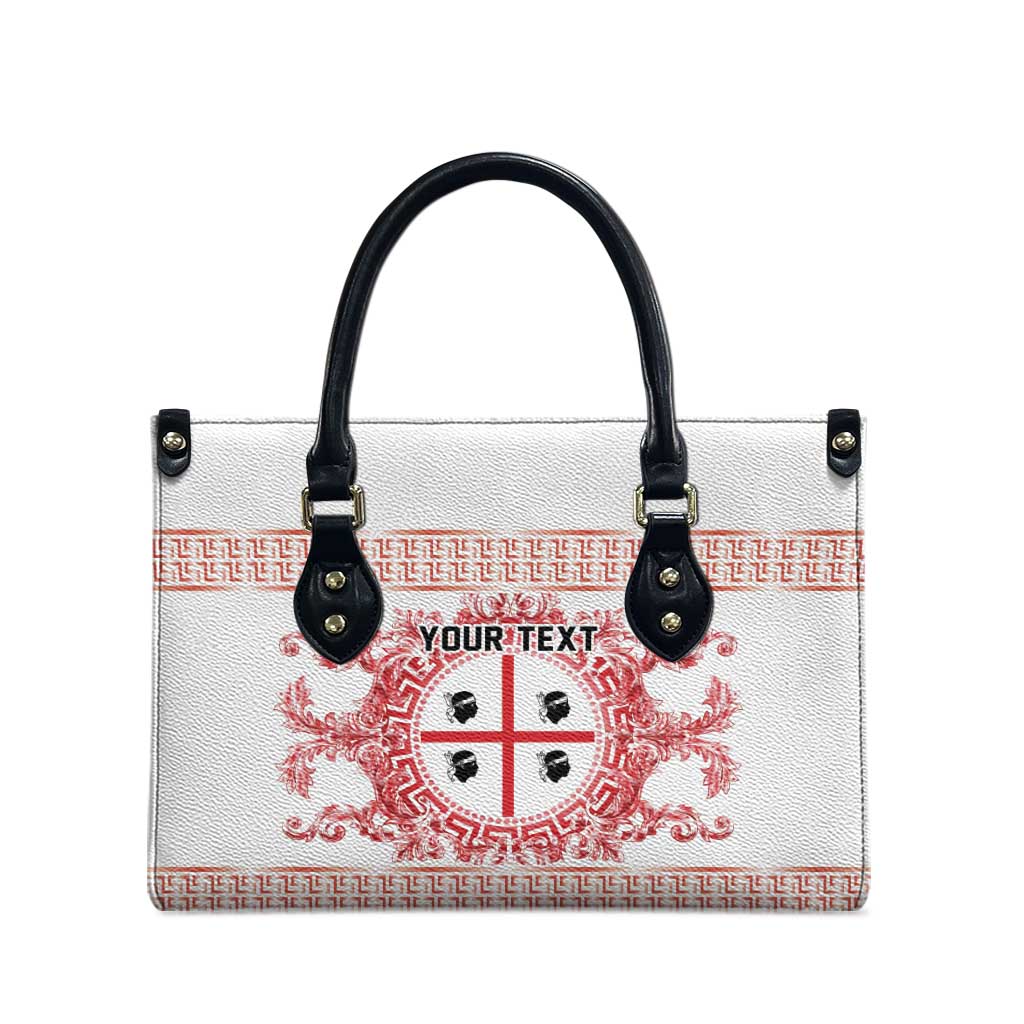 Personalized Italy Sardinia Leather Bag Baroque Motif