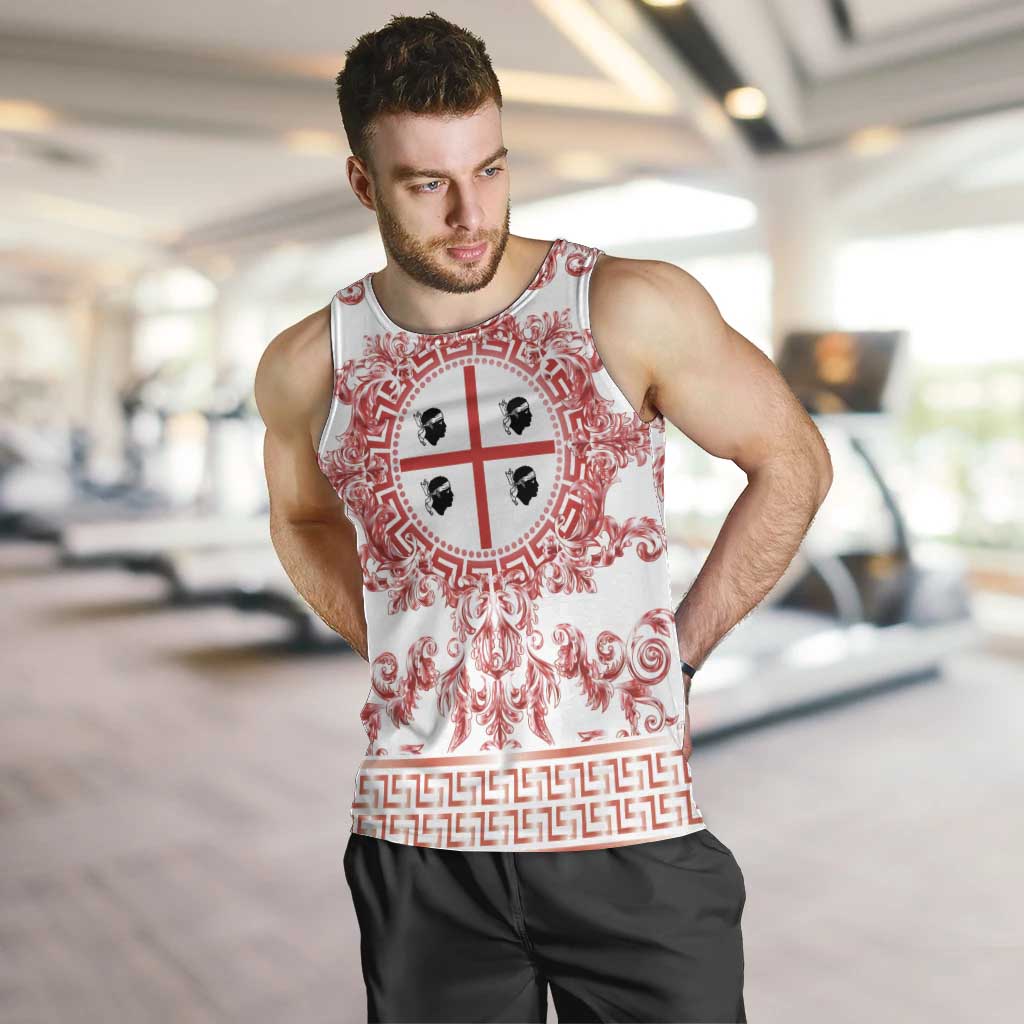 Personalized Italy Sardinia Men Tank Top Baroque Motif