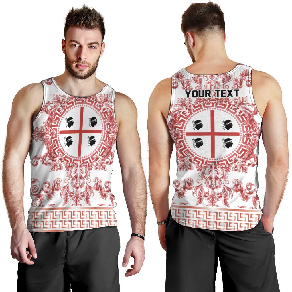 Personalized Italy Sardinia Men Tank Top Baroque Motif