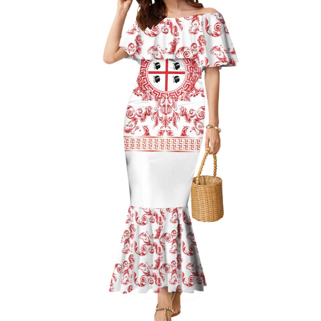 Personalized Italy Sardinia Mermaid Dress Baroque Motif