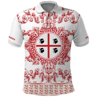 Personalized Italy Sardinia Polo Shirt Baroque Motif