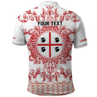 Personalized Italy Sardinia Polo Shirt Baroque Motif