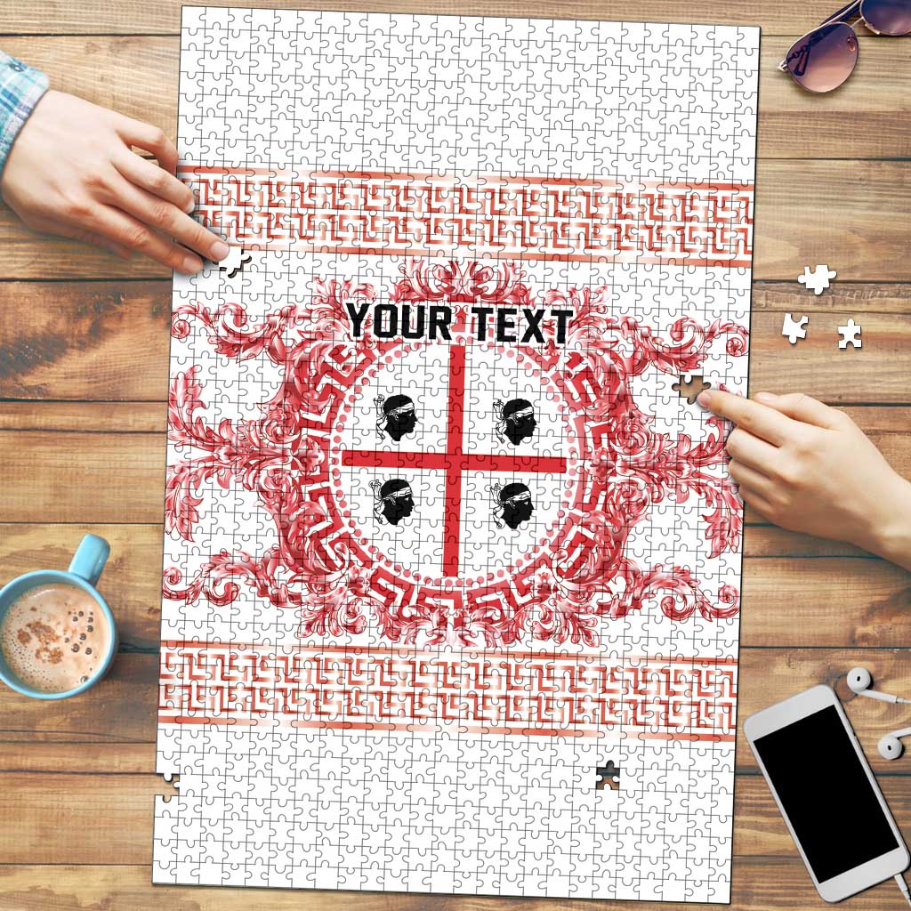 Personalized Italy Sardinia Puzzle Baroque Motif