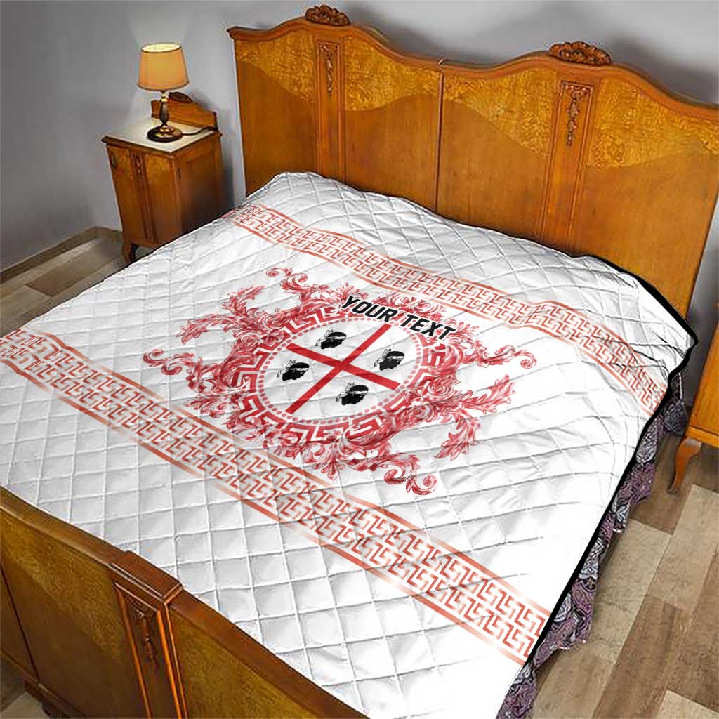 Personalized Italy Sardinia Quilt Baroque Motif