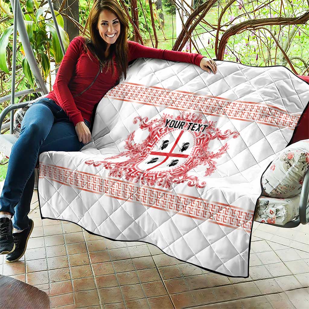 Personalized Italy Sardinia Quilt Baroque Motif