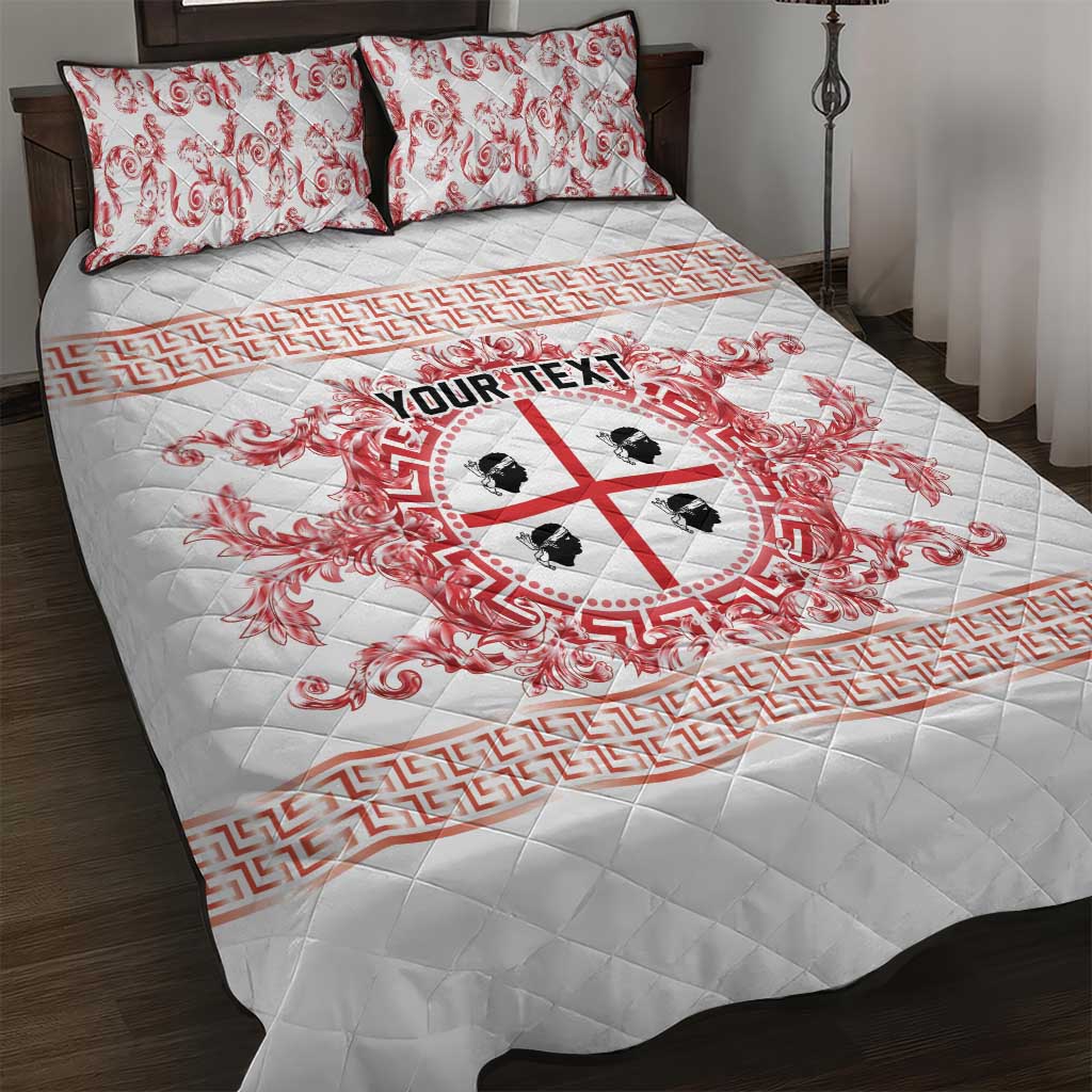 Personalized Italy Sardinia Quilt Bed Set Baroque Motif