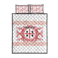 Personalized Italy Sardinia Quilt Bed Set Baroque Motif