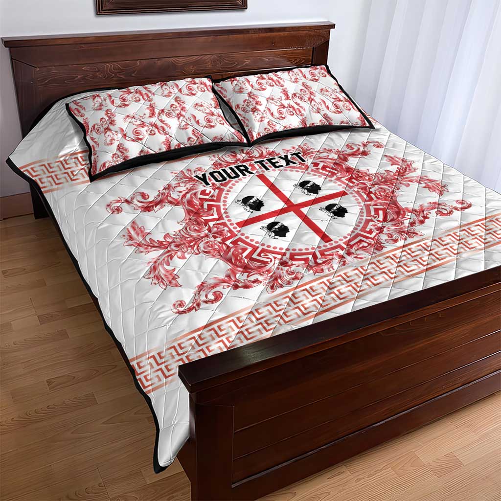 Personalized Italy Sardinia Quilt Bed Set Baroque Motif