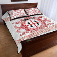 Personalized Italy Sardinia Quilt Bed Set Baroque Motif