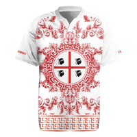 Personalized Italy Sardinia Rugby Jersey Baroque Motif