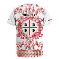 Personalized Italy Sardinia Rugby Jersey Baroque Motif