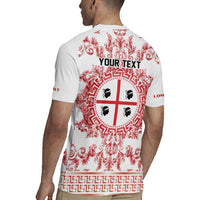 Personalized Italy Sardinia Rugby Jersey Baroque Motif