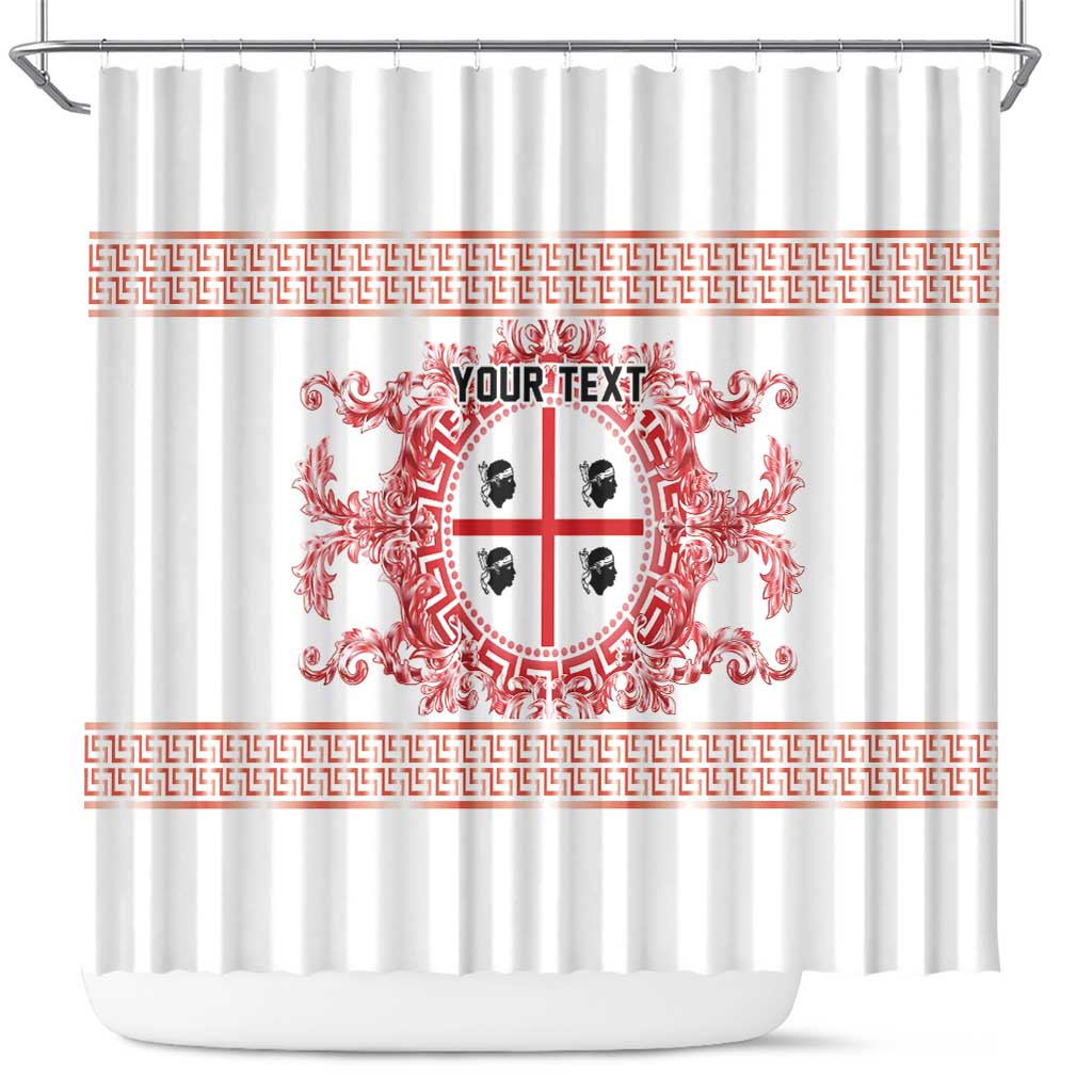 Personalized Italy Sardinia Shower Curtain Baroque Motif