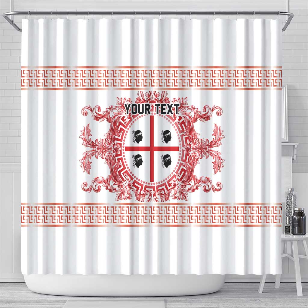 Personalized Italy Sardinia Shower Curtain Baroque Motif