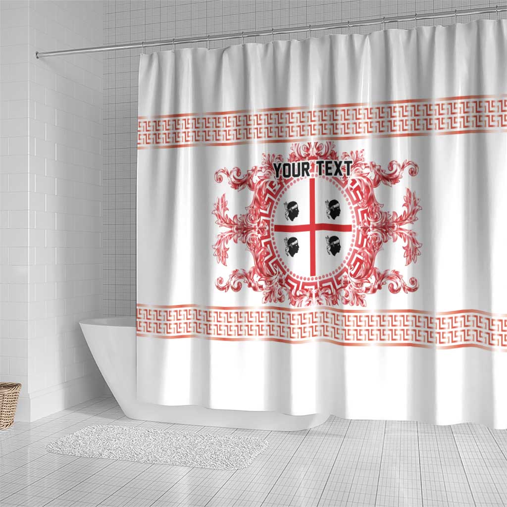 Personalized Italy Sardinia Shower Curtain Baroque Motif