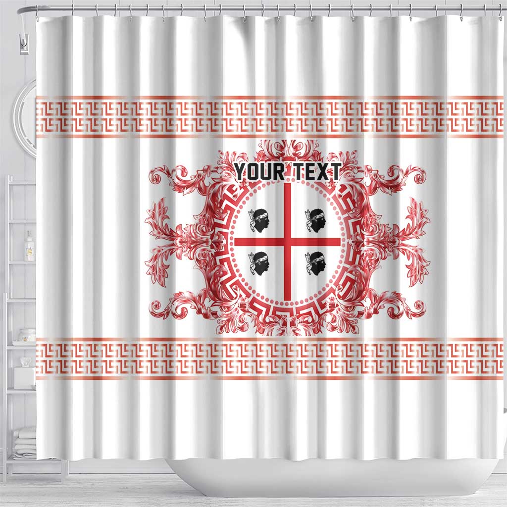 Personalized Italy Sardinia Shower Curtain Baroque Motif