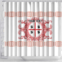 Personalized Italy Sardinia Shower Curtain Baroque Motif
