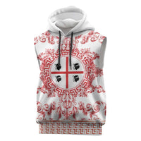 Personalized Italy Sardinia Sleeveless Hoodie Baroque Motif