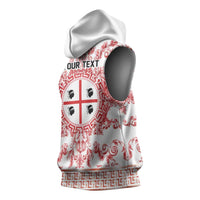 Personalized Italy Sardinia Sleeveless Hoodie Baroque Motif