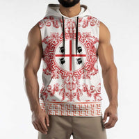 Personalized Italy Sardinia Sleeveless Hoodie Baroque Motif