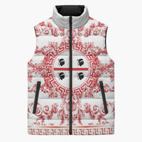 Personalized Italy Sardinia Sleeveless Puffer Jacket Baroque Motif