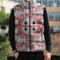 Personalized Italy Sardinia Sleeveless Puffer Jacket Baroque Motif