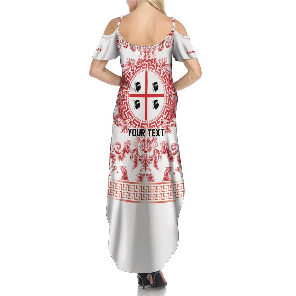 Personalized Italy Sardinia Summer Maxi Dress Baroque Motif