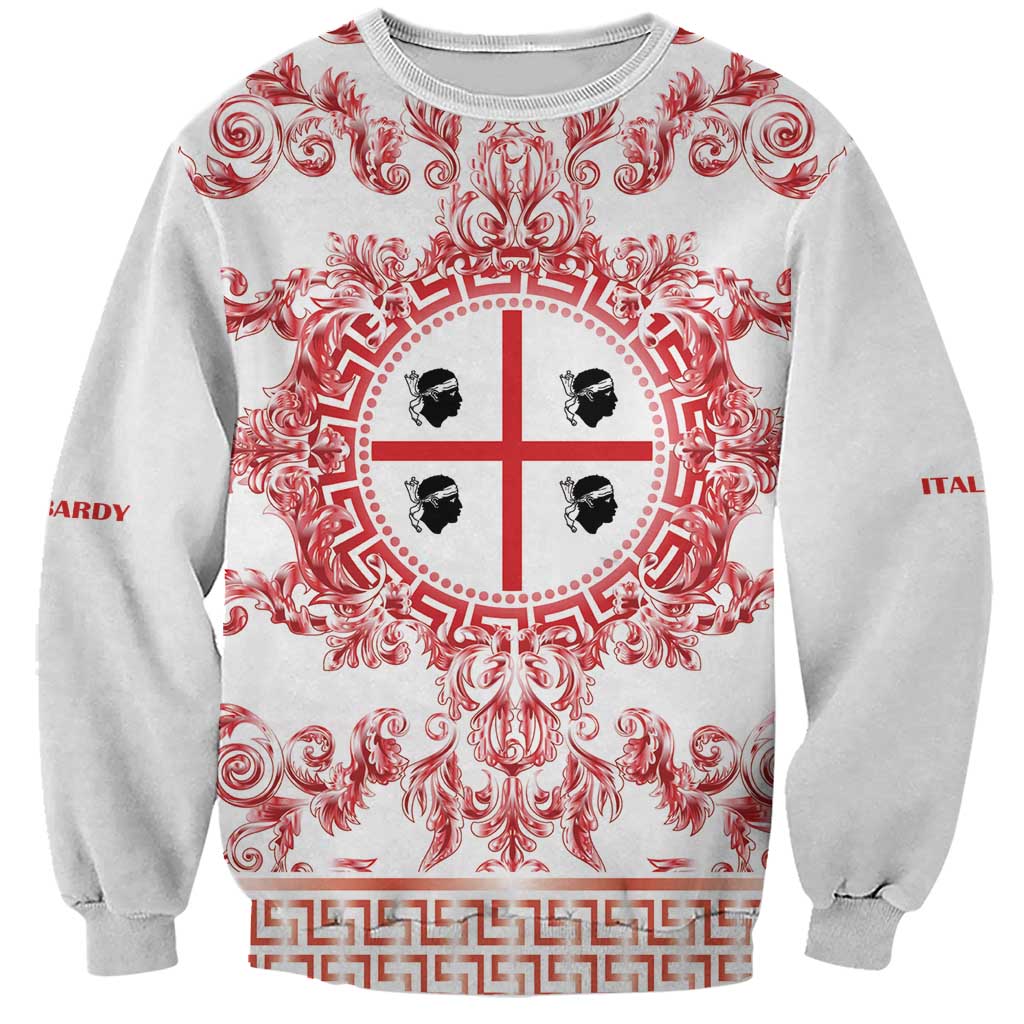 Personalized Italy Sardinia Sweatshirt Baroque Motif