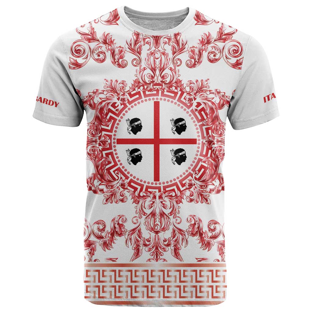 Personalized Italy Sardinia T Shirt Baroque Motif